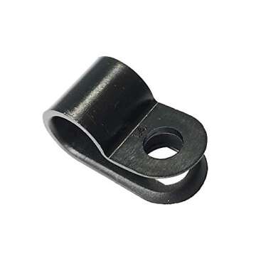 Alamic Cable Clamp R-Type Cable Clip Wire Clamp 1/4-inch Nylon Screw Mounting Cord Fastener Clips wi...