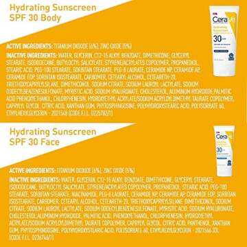 Cerave Sunscreen Bundle SPF 30 | Contains Mineral Sunscreen for Face SPF 30, 2.5 Ounce, and Mineral Body Sunscreen SPF 30, 5 Ounce 1 ea