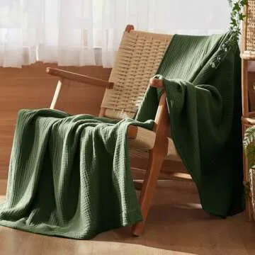 Comfortable 100% Cotton Muslin Blanket - King Size