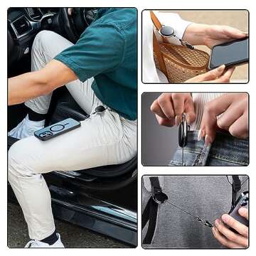 Phone Assured Retractable Phone Tether - Never Lose or Break a Phone with Our Durable Phone Leash - Anti-Theft and Anti-Drop Phone Lanyard Tether
