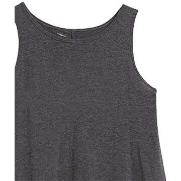 Amazon Brand - Daily Ritual Women's Lightweight Lived-In Cotton Sleeveless Boat-Neck Dress