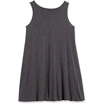 Amazon Brand - Daily Ritual Women's Lightweight Lived-In Cotton Sleeveless Boat-Neck Dress