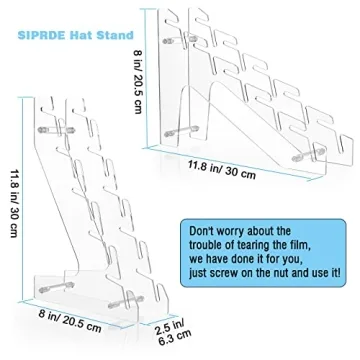 SIPRDE Acrylic Hat Racks - Stylish Storage for Hats