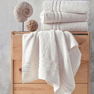 Soft and Absorbent 100% Cotton Bath Towels 4 Pack
