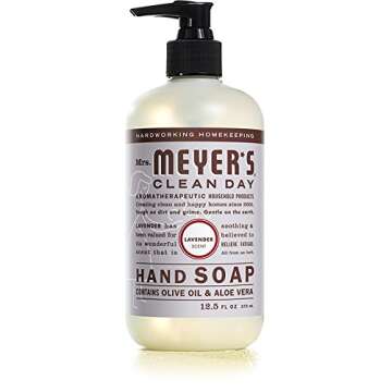MRS. MEYER'S CLEAN DAY hand soap Scent Variety Pack, Rosemary + Basil + Geranium + Honeysuckle + Lavender + Lemon Verbena
