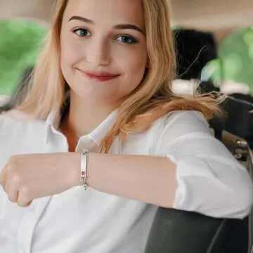 Stylish Women's Medical Alert Bracelet with Engraving