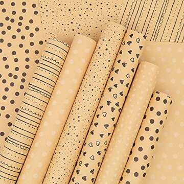 Eco-Friendly Birthday Wrapping Paper Set for Any Occasion