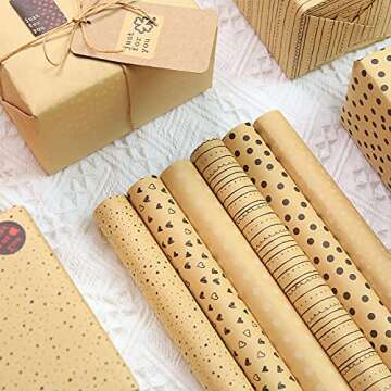 Eco-Friendly Birthday Wrapping Paper Set for Any Occasion