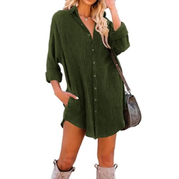 Trendy Dokotoo Women's Corduroy Tunic Dress - Fall 2024
