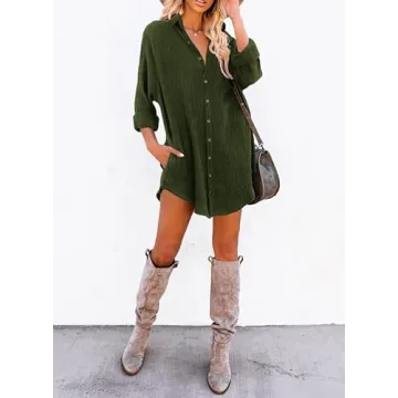 2024 Fashion Corduroy Tunic Dress by Dokotoo