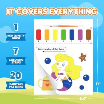 YPLUS Paint with Water Books for Toddlers, Art Craft Toys Watercolor Painting Paper for Kids Gift for Drawing with Brush - Traffic
