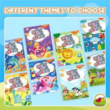 YPLUS Paint with Water Books for Toddlers, Art Craft Toys Watercolor Painting Paper for Kids Gift for Drawing with Brush - Traffic