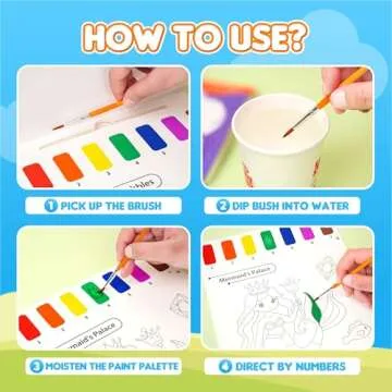 YPLUS Paint with Water Books for Toddlers, Art Craft Toys Watercolor Painting Paper for Kids Gift for Drawing with Brush - Traffic