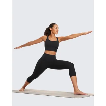 CRZ YOGA Womens Butterluxe High Waisted Lounge Legging 19 Inches - Workout Leggings Buttery Soft Capris Yoga Pants Black Large