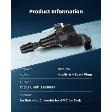 ECCPP UF491 Ignition Coils & Spark Plugs for Chevy GMC