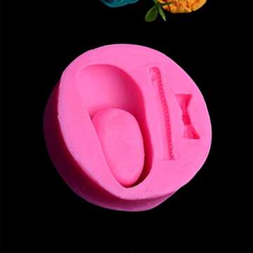 EORTA 2 Pack Cute Fondant Mould Baby Hands and Feet/Shoes Shaped Silicone Mold Baby Shower Theme Cake/Cupcake Decorating Tool for DIY, Chocolate, Gum Paste, Clay, Sugarcraft, MINI Size