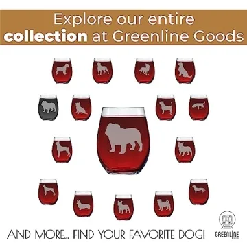 Bulldog Wine Glasses Set of 2 for Dog Lovers | Hand Etched