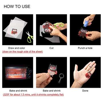 SOFIRE Shrink Film Sheets for Shrinky Dinks, 123 PCS Plastic Shrinky Art Paper Kit for Kids Art and Craft