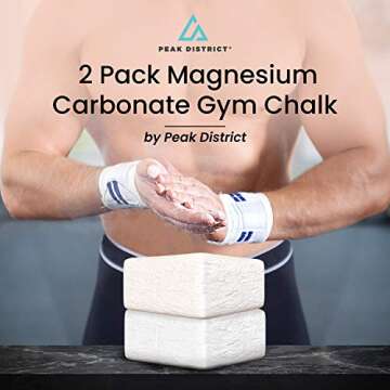 Premium PEAK DISTRICT Gym Chalk for Athletes - 2 Pack