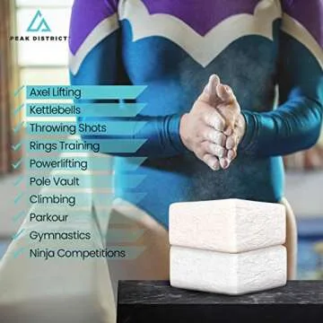 Premium PEAK DISTRICT Gym Chalk for Athletes - 2 Pack