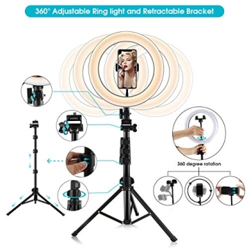 Professional-Grade 10.2' Ring Light for Videos