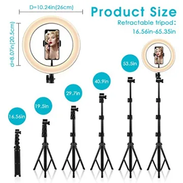 Professional-Grade 10.2' Ring Light for Videos