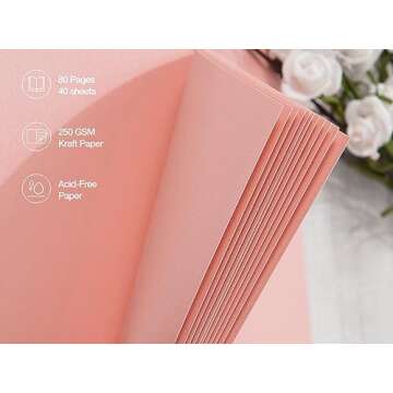 Potricher 8x8 DIY Scrapbook Album for Weddings & Memories