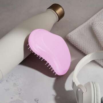Tangle Teezer Original Detangler Brush, Dry & Wet Hair Brush for Color-Treated, Fine & Fragile Hair Types, Pink Dawn