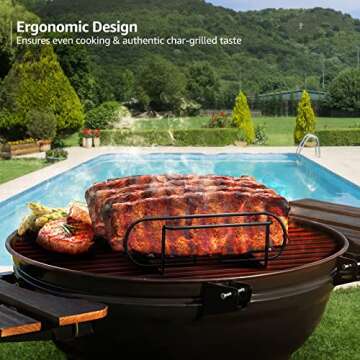 Sorbus Rib Rack - Holds 4 Racks for Ultimate Grilling