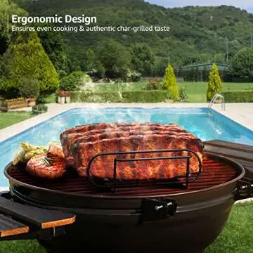 Sorbus Rib Rack - Holds 4 Racks for Ultimate Grilling