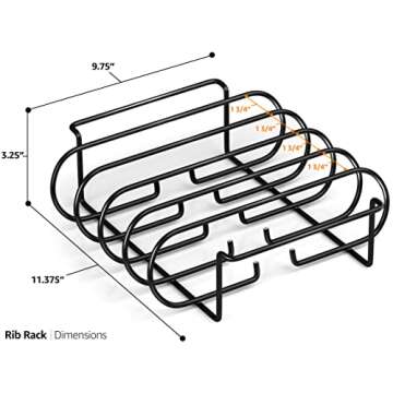 Sorbus Rib Rack - Holds 4 Racks for Ultimate Grilling