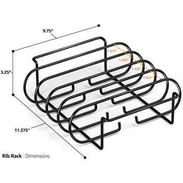 Sorbus Rib Rack - Holds 4 Racks for Ultimate Grilling