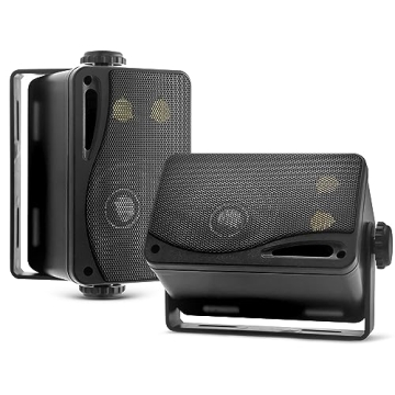 Pyle 3-Way Mini Box Speaker System: Waterproof 200W Marine Speakers
