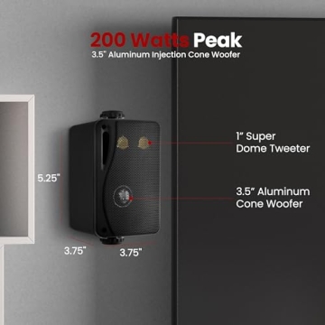 Pyle 3-Way Mini Waterproof Speaker System