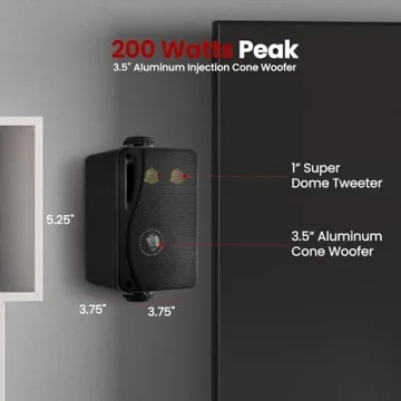 Pyle 3-Way Mini Waterproof Speaker System