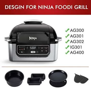 Non-Stick Bakeware Set Comapatible with Ninja Foodi Grill AG300/AG301/AG302/IG301/AG400 (5Sets)