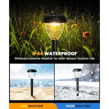 SUNOW Super Bright Solar Lights for Outside, Up to 12H Solar Lights Outdoor Waterproof, 8 Pack Outdoor Lights Decorative, Garden Lights Dusk to Dawn Auto On/Off,Solar Pathway Lights for Yard,Landscape