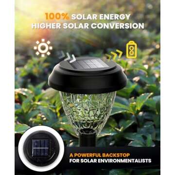 SUNOW Super Bright Solar Lights for Outside, Up to 12H Solar Lights Outdoor Waterproof, 8 Pack Outdoor Lights Decorative, Garden Lights Dusk to Dawn Auto On/Off,Solar Pathway Lights for Yard,Landscape