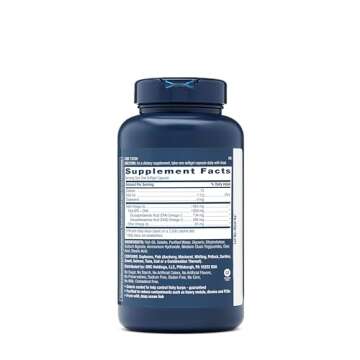 GNC Triple Strength Omega 3 Fish Oil 1000mg, 120 Count, Supports Joint, Skin, Eye, and Heart Health