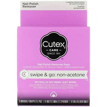 Cutex Non-Acetone Nail Polish Remover Pads - 10ct