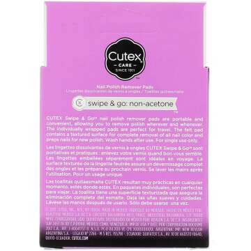 Cutex Non-Acetone Nail Polish Remover Pads - 10ct