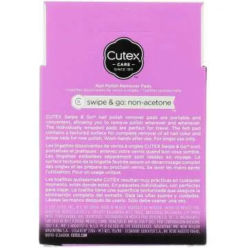 Cutex Non-Acetone Nail Polish Remover Pads - 10ct