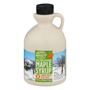 Butternut Mountain Farm Pure Vermont Maple Syrup, Grade A, Amber Color, Rich Taste, All Natural, Eas...