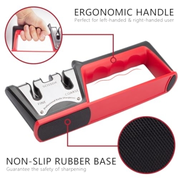 Premium 3-Stage Kitchen Knife Sharpener for All Blades