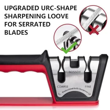 Premium 3-Stage Kitchen Knife Sharpener for All Blades