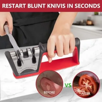 Premium 3-Stage Kitchen Knife Sharpener for All Blades