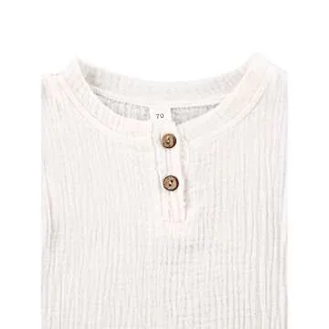 Baby Boys Short Sleeve T-Shirt Tops Elastic Waistband Shorts Set Toddler2Pcs Summer Outfits Clothes (Linen White + Strips, 2-3T)