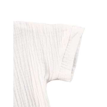 Baby Boys Short Sleeve T-Shirt Tops Elastic Waistband Shorts Set Toddler2Pcs Summer Outfits Clothes (Linen White + Strips, 2-3T)