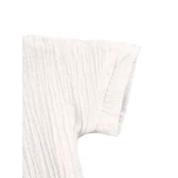 Baby Boys Short Sleeve T-Shirt Tops Elastic Waistband Shorts Set Toddler2Pcs Summer Outfits Clothes (Linen White + Strips, 2-3T)