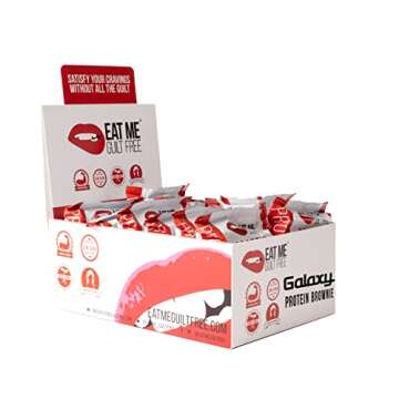 Eat Me Guilt Free Protein Brownie – Low Carb, Low Sugar, Keto-Friendly Brownies – 12 Count, Galaxy Chocolate Brownie